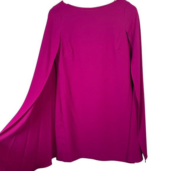 Lauren Ralph Lauren Dresses & Skirts - Ralph Lauren Womens Cape Dress Small Georgette Cocktail Fuscia Sheath